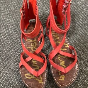 Sam Edelman Red Strappy Sandals